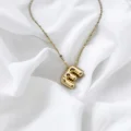 Çelik Harf Kolye Gold E