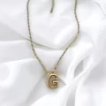 Çelik Harf Kolye Gold G