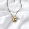 Çelik Harf Kolye Gold G