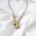 Çelik Harf Kolye Gold Z
