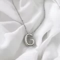 Çelik Harf Kolye Gümüş Renk G