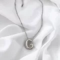 Çelik Harf Kolye Gümüş Renk G