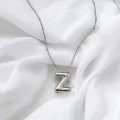 Çelik Harf Kolye Gümüş Renk Z