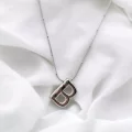 Çelik Harf Kolye İtalyan Zincir B