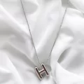 Çelik Harf Kolye İtalyan Zincir H