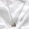 Çelik Harf Kolye İtalyan Zincir T