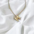 Çelik Harf Kolye M Gold