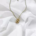 Çelik Harf Kolye S Gold