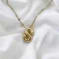Çelik Harf Kolye S Gold
