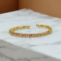 Çelik Kararmaz Bileklik Tırtıklı Desen