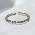Çelik Kararmaz Bileklik Tırtıklı Desen Gümüş Renk