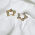 Çelik Yıldız Küpe Gold Renk