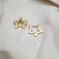 Çelik Yıldız Küpe Gold Renk