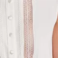 Kaliteli Şık Dantelli Penye 3lü Pijama Takımı - Ekru
