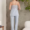 Kaliteli Şık Mist Renkli 3Lü Pijama Takımı