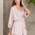 Kaliteli Şık 3Lü Pijama Takımı - Pudra Renk