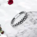 Hematit Ve Çelik Halatlı Erkek Bileklik