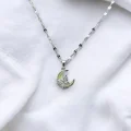 Hilal Kelebek Detaylı Çelik Kolye