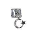 Hilal Yıldız Desenli Sallantılı İtalyan Charm
