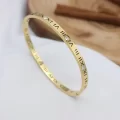 İnce Roma Rakamlı Bilezik Gold Renk