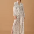 IRIS Şık ve Rahat Kadın Braletli Pijama Takımı - Beyaz
