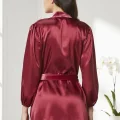 Kaliteli Kadın Şık Crop Pijama Takımı - Bordo Renk