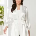 Kadife Şık Kadın Crop Pijama Takımı - Ekru