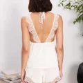 Kaliteli Şık Kadın Pijama Takımı - Ekru