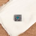Kalp Desenli Turkuaz Taş İtalyan Charm