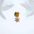Kar Tanesi Desenli İtalyan Charm Sallantılı