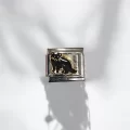 Kara Kedi Desenli İtalyan Charm