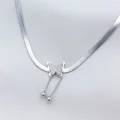 Kelebek Model Kolye Gümüş Renk