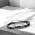 Köşeli Arnavut Zincir Çelik Zincir Bileklik