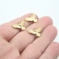 Kuş Figürlü Çelik Kolye Ucu