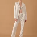 Kylie Şık Rahat Beyaz Kadın Pijama Takımı