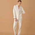 Kylie Şık Rahat Beyaz Kadın Pijama Takımı