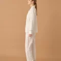 Kylie Şık Rahat Beyaz Kadın Pijama Takımı