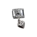 Mini Kalp Detaylı İtalyan Charm