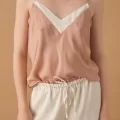 NICOLE Şık Rahat Kadın Kimono Pantolon Pijama Takımı - Neutral