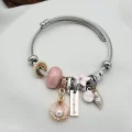 Pembe İstiridye Charmlı Bileklik