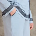 Penye Biyeli Şık Kadın Gecelik Pijama