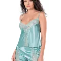 Aqua Saten Şık Babydoll Pijama
