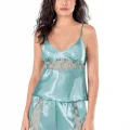 Aqua Saten Şık Babydoll Şort Takımı