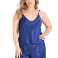 Büyük Beden Şık Saten Babydoll Şort Takımı