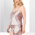 Büyük Beden Şık Saten Babydoll Şort Takımı
