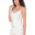 Ekru Şık Saten Babydoll Şort Takımı