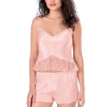 Somon Şık Saten Babydoll Şort Takımı
