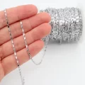 Rodyum Kap. Basık İnce Zincir