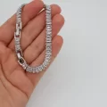 Rodyum Kaplama Büyük Baget Taşlı Zirkonlu Bileklik