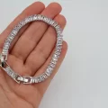 Rodyum Kaplama Büyük Baget Taşlı Zirkonlu Bileklik